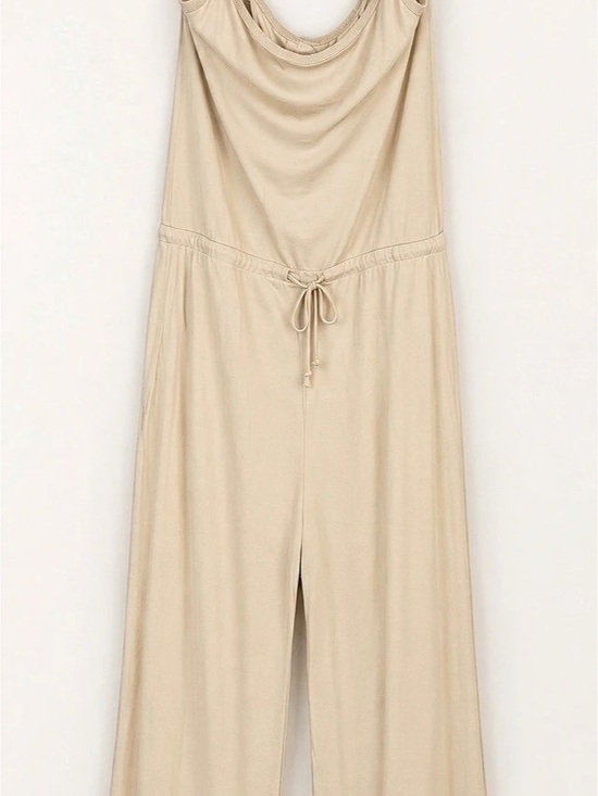 Universal Thread Pants - Universal Threads Cowl Neck Wide Leg Jumpsuit in Beige XL Like New